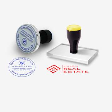 Personalised Self Inking Round and Rectangle Stamps Vistaprint.in